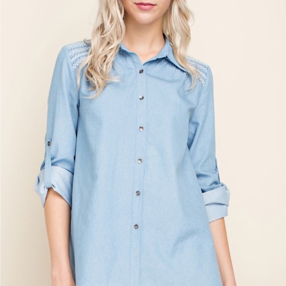 Light denim button up - Picture 4 of 7